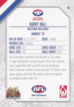 2011 Select AFL Champions #183 Barry Hall Back